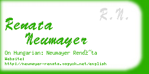 renata neumayer business card